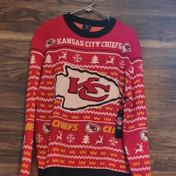 NWT Kansas City Chiefs NFL Official Ugly Holiday Christmas Sweater - Men's XL - Picture 5 of 8